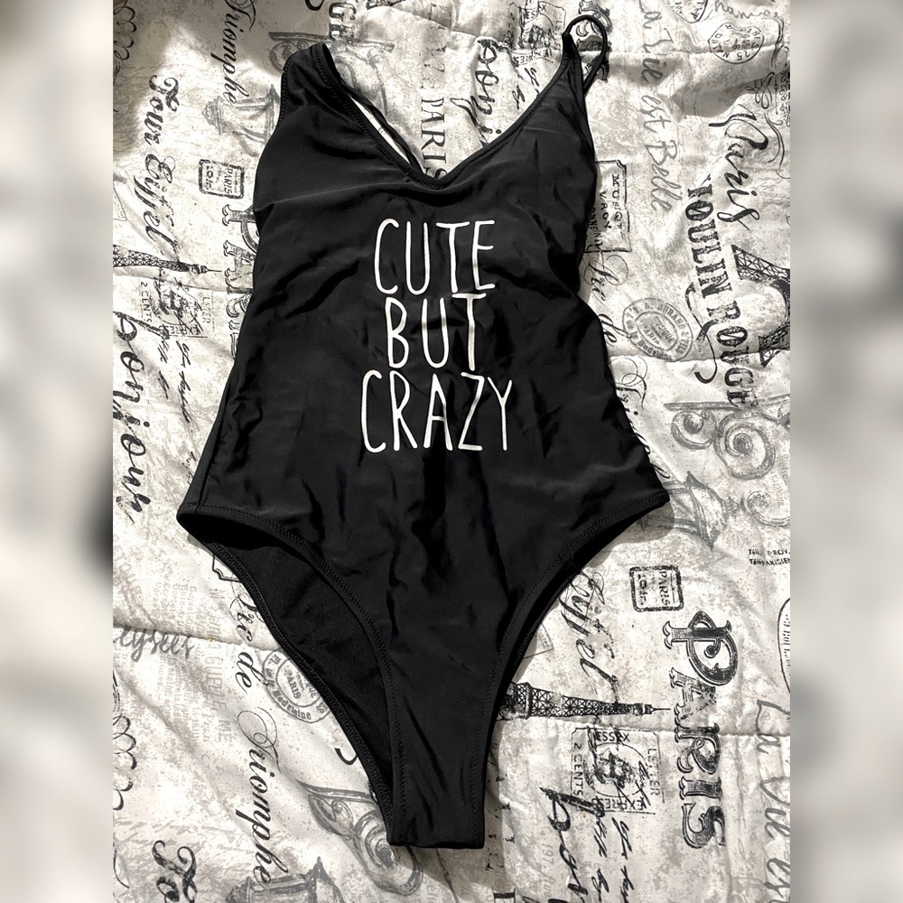 One-piece black swimsuit